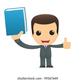 funny cartoon boss in various poses for use in advertising, presentations, brochures, blogs, documents and forms, etc.