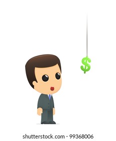 funny cartoon boss in various poses for use in advertising, presentations, brochures, blogs, documents and forms, etc.