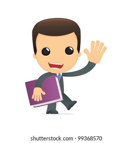 funny cartoon boss in various poses for use in advertising, presentations, brochures, blogs, documents and forms, etc.