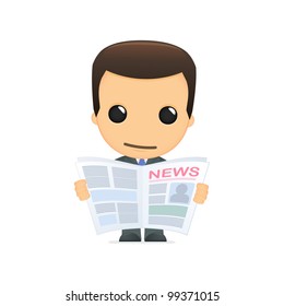 funny cartoon boss in various poses for use in advertising, presentations, brochures, blogs, documents and forms, etc.
