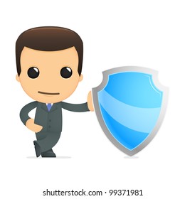 funny cartoon boss in various poses for use in advertising, presentations, brochures, blogs, documents and forms, etc.