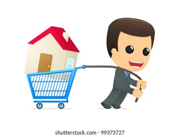 funny cartoon boss in various poses for use in advertising, presentations, brochures, blogs, documents and forms, etc.