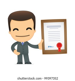 funny cartoon boss in various poses for use in advertising, presentations, brochures, blogs, documents and forms, etc.