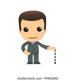 funny cartoon boss in various poses for use in advertising, presentations, brochures, blogs, documents and forms, etc.
