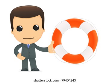 funny cartoon boss in various poses for use in advertising, presentations, brochures, blogs, documents and forms, etc.