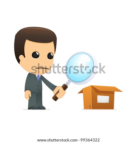 funny cartoon boss in various poses for use in advertising, presentations, brochures, blogs, documents and forms, etc.