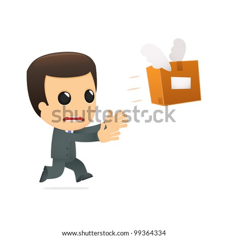 funny cartoon boss in various poses for use in advertising, presentations, brochures, blogs, documents and forms, etc.