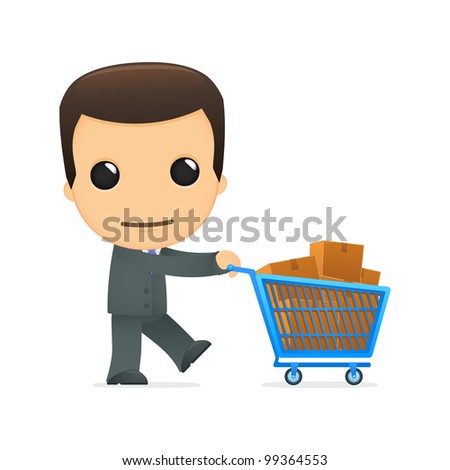 funny cartoon boss in various poses for use in advertising, presentations, brochures, blogs, documents and forms, etc.