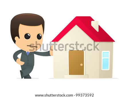 funny cartoon boss in various poses for use in advertising, presentations, brochures, blogs, documents and forms, etc.
