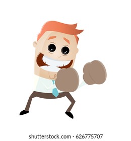 lustiger Cartoon Boxer