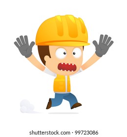 funny cartoon builder in various poses for use in advertising, presentations, brochures, blogs, documents and forms, etc.