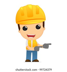 funny cartoon builder in various poses for use in advertising, presentations, brochures, blogs, documents and forms, etc.