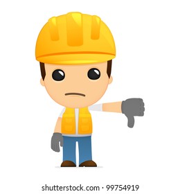 funny cartoon builder in various poses for use in advertising, presentations, brochures, blogs, documents and forms, etc.