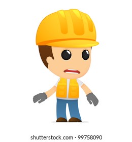 funny cartoon builder in various poses for use in advertising, presentations, brochures, blogs, documents and forms, etc.