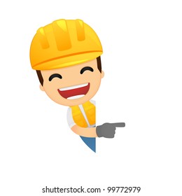 funny cartoon builder in various poses for use in advertising, presentations, brochures, blogs, documents and forms, etc.