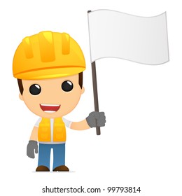 funny cartoon builder in various poses for use in advertising, presentations, brochures, blogs, documents and forms, etc.