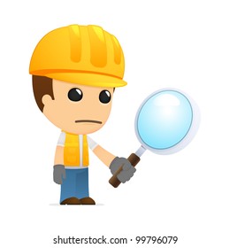funny cartoon builder in various poses for use in advertising, presentations, brochures, blogs, documents and forms, etc.