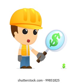 funny cartoon builder in various poses for use in advertising, presentations, brochures, blogs, documents and forms, etc.