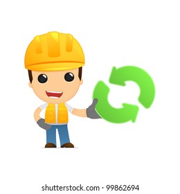 funny cartoon builder in various poses for use in advertising, presentations, brochures, blogs, documents and forms, etc.