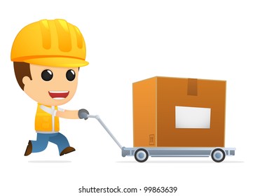 funny cartoon builder in various poses for use in advertising, presentations, brochures, blogs, documents and forms, etc.