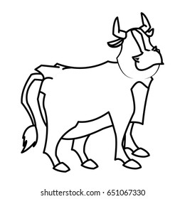 funny cartoon bull