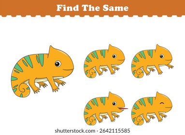 Funny cartoon bungloon. Find same pictures. Educational game for children. Cartoon vector illustration