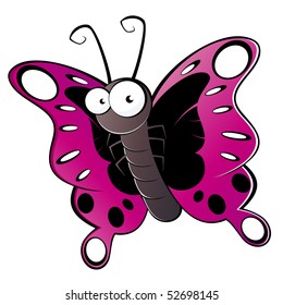 funny cartoon butterfly