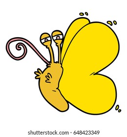 mariposa de caricatura divertida