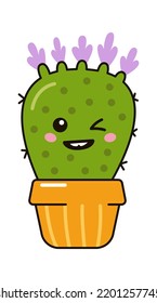 Cactus divertida. Ilustración del vector