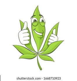 Drole Amusant De Personnage De Cannabis Image Vectorielle De Stock Libre De Droits