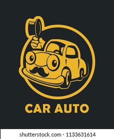 Funny cartoon car