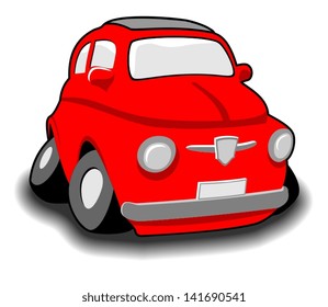 Funny cartoon car