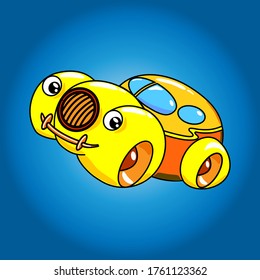 funny cartoon car for animation