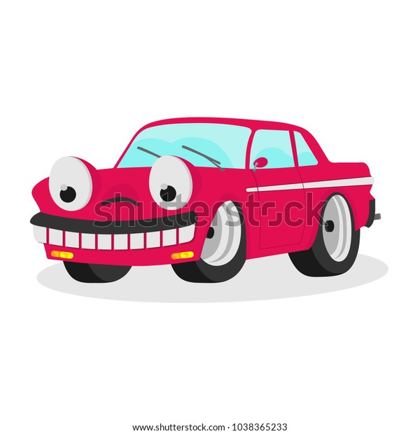 funny cartoon car smile auto with eyes kid\
vector illustration