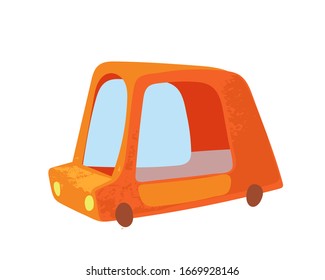 Funny cartoon car. Vector illustration for t-shirt prints, children books, greeting cards, posters, stickers or decor