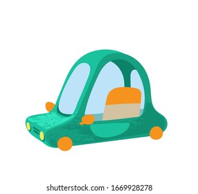 Gracioso camión de caricaturas. Ilustración vectorial para impresiones en pantalones tc, libros infantiles, tarjetas de felicitación, carteles, pegatinas o decoración