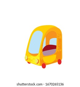 Funny cartoon car. Vector illustration for t-shirt prints, children books, greeting cards, posters, stickers or decor