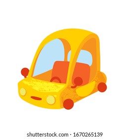 Funny cartoon car. Vector illustration for t-shirt prints, children books, greeting cards, posters, stickers or decor