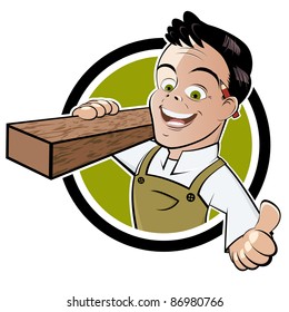 funny cartoon carpenter