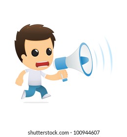 funny cartoon casual man in various poses for use in advertising, presentations, brochures, blogs, documents and forms, etc.