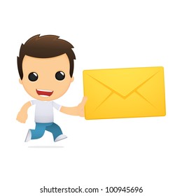 funny cartoon casual man in various poses for use in advertising, presentations, brochures, blogs, documents and forms, etc.