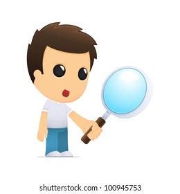 funny cartoon casual man in various poses for use in advertising, presentations, brochures, blogs, documents and forms, etc.