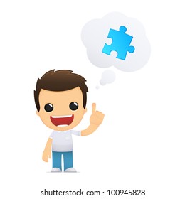 funny cartoon casual man in various poses for use in advertising, presentations, brochures, blogs, documents and forms, etc.