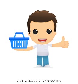 funny cartoon casual man in various poses for use in advertising, presentations, brochures, blogs, documents and forms, etc.