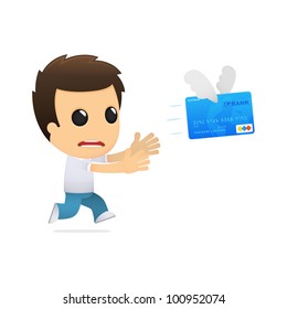 funny cartoon casual man in various poses for use in advertising, presentations, brochures, blogs, documents and forms, etc.
