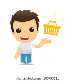 funny cartoon casual man in various poses for use in advertising, presentations, brochures, blogs, documents and forms, etc.