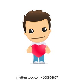 funny cartoon casual man in various poses for use in advertising, presentations, brochures, blogs, documents and forms, etc.
