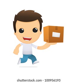 funny cartoon casual man in various poses for use in advertising, presentations, brochures, blogs, documents and forms, etc.