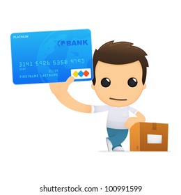funny cartoon casual man in various poses for use in advertising, presentations, brochures, blogs, documents and forms, etc.