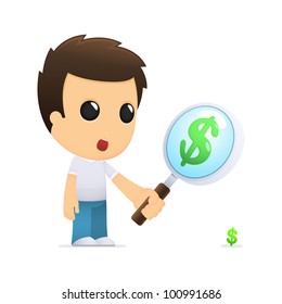 funny cartoon casual man in various poses for use in advertising, presentations, brochures, blogs, documents and forms, etc.